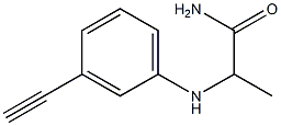 2-[(3-ethynylphenyl)amino]propanamide 化学構造式