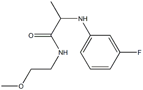 2-[(3-fluorophenyl)amino]-N-(2-methoxyethyl)propanamide,,结构式