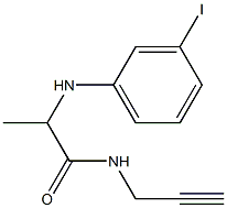 2-[(3-iodophenyl)amino]-N-(prop-2-yn-1-yl)propanamide,,结构式