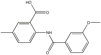 2-[(3-methoxybenzene)amido]-5-methylbenzoic acid,,结构式