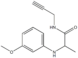 2-[(3-methoxyphenyl)amino]-N-(prop-2-yn-1-yl)propanamide 结构式