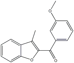 2-[(3-methoxyphenyl)carbonyl]-3-methyl-1-benzofuran,,结构式