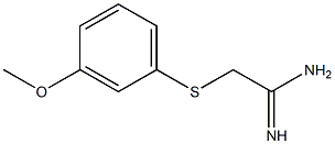 2-[(3-methoxyphenyl)sulfanyl]ethanimidamide,,结构式