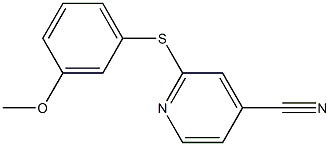 2-[(3-methoxyphenyl)sulfanyl]pyridine-4-carbonitrile,,结构式