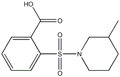 2-[(3-methylpiperidine-1-)sulfonyl]benzoic acid Structure