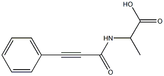 2-[(3-phenylprop-2-ynoyl)amino]propanoic acid 化学構造式