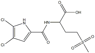 2-[(4,5-dichloro-1H-pyrrol-2-yl)formamido]-4-methanesulfonylbutanoic acid Structure