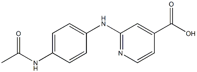 2-[(4-acetamidophenyl)amino]pyridine-4-carboxylic acid Structure