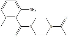 2-[(4-acetylpiperazin-1-yl)carbonyl]-3-methylaniline 结构式