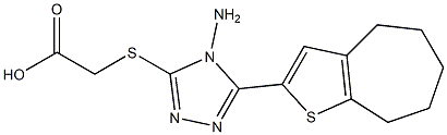 2-[(4-amino-5-{4H,5H,6H,7H,8H-cyclohepta[b]thiophen-2-yl}-4H-1,2,4-triazol-3-yl)sulfanyl]acetic acid