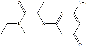 2-[(4-amino-6-oxo-1,6-dihydropyrimidin-2-yl)sulfanyl]-N,N-diethylpropanamide Structure