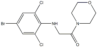 2-[(4-bromo-2,6-dichlorophenyl)amino]-1-(morpholin-4-yl)ethan-1-one 结构式