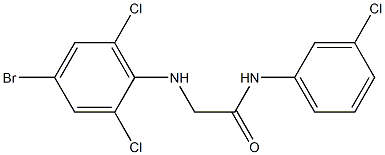 2-[(4-bromo-2,6-dichlorophenyl)amino]-N-(3-chlorophenyl)acetamide Structure