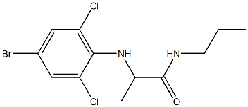 2-[(4-bromo-2,6-dichlorophenyl)amino]-N-propylpropanamide 结构式