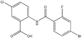 2-[(4-bromo-2-fluorobenzene)amido]-5-chlorobenzoic acid