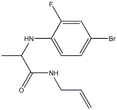 2-[(4-bromo-2-fluorophenyl)amino]-N-(prop-2-en-1-yl)propanamide Struktur
