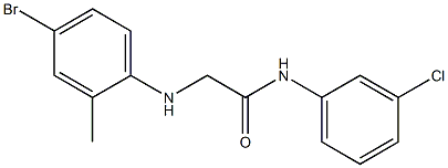 2-[(4-bromo-2-methylphenyl)amino]-N-(3-chlorophenyl)acetamide,,结构式