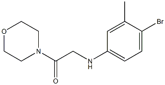 2-[(4-bromo-3-methylphenyl)amino]-1-(morpholin-4-yl)ethan-1-one Struktur