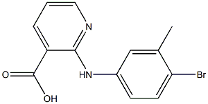 2-[(4-bromo-3-methylphenyl)amino]pyridine-3-carboxylic acid,,结构式