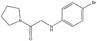 2-[(4-bromophenyl)amino]-1-(pyrrolidin-1-yl)ethan-1-one,,结构式