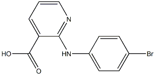 2-[(4-bromophenyl)amino]pyridine-3-carboxylic acid 化学構造式