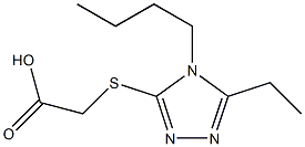 2-[(4-butyl-5-ethyl-4H-1,2,4-triazol-3-yl)sulfanyl]acetic acid Struktur
