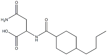 2-[(4-butylcyclohexyl)formamido]-3-carbamoylpropanoic acid Structure