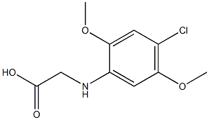 2-[(4-chloro-2,5-dimethoxyphenyl)amino]acetic acid 化学構造式