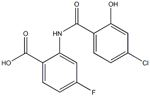 2-[(4-chloro-2-hydroxybenzene)amido]-4-fluorobenzoic acid|