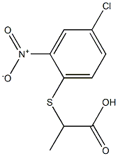 2-[(4-chloro-2-nitrophenyl)thio]propanoic acid 化学構造式