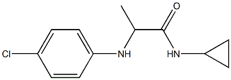 2-[(4-chlorophenyl)amino]-N-cyclopropylpropanamide 结构式