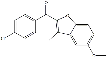 2-[(4-chlorophenyl)carbonyl]-5-methoxy-3-methyl-1-benzofuran 结构式