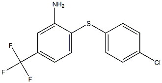 2-[(4-chlorophenyl)sulfanyl]-5-(trifluoromethyl)aniline,,结构式