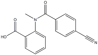 2-[(4-cyanobenzoyl)(methyl)amino]benzoic acid,,结构式