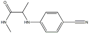 2-[(4-cyanophenyl)amino]-N-methylpropanamide Struktur