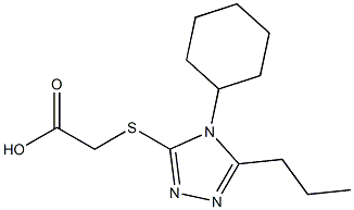2-[(4-cyclohexyl-5-propyl-4H-1,2,4-triazol-3-yl)sulfanyl]acetic acid 化学構造式