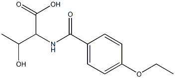 2-[(4-ethoxyphenyl)formamido]-3-hydroxybutanoic acid 化学構造式