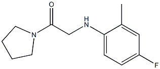 2-[(4-fluoro-2-methylphenyl)amino]-1-(pyrrolidin-1-yl)ethan-1-one Struktur