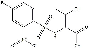 2-[(4-fluoro-2-nitrobenzene)sulfonamido]-3-hydroxybutanoic acid,,结构式