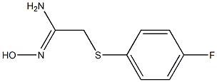 2-[(4-fluorophenyl)sulfanyl]-N'-hydroxyethanimidamide Struktur