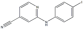 2-[(4-iodophenyl)amino]pyridine-4-carbonitrile,,结构式