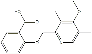2-[(4-methoxy-3,5-dimethylpyridin-2-yl)methoxy]benzoic acid Struktur