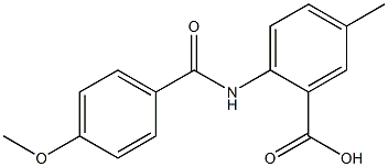 2-[(4-methoxybenzene)amido]-5-methylbenzoic acid,,结构式