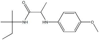 2-[(4-methoxyphenyl)amino]-N-(2-methylbutan-2-yl)propanamide Structure