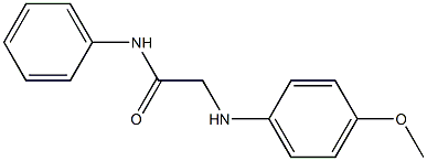 N-フェニル-2-(4-メトキシアニリノ)アセトアミド 化学構造式