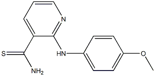 2-[(4-methoxyphenyl)amino]pyridine-3-carbothioamide 化学構造式