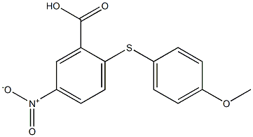 2-[(4-methoxyphenyl)sulfanyl]-5-nitrobenzoic acid Struktur