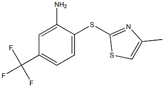 2-[(4-methyl-1,3-thiazol-2-yl)sulfanyl]-5-(trifluoromethyl)aniline