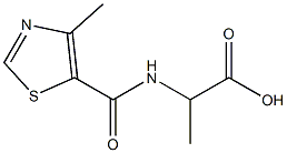 2-[(4-methyl-1,3-thiazol-5-yl)formamido]propanoic acid 化学構造式