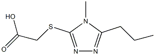 2-[(4-methyl-5-propyl-4H-1,2,4-triazol-3-yl)sulfanyl]acetic acid,,结构式